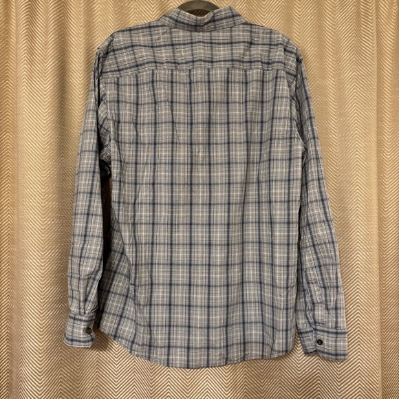 Wrangler Blue Plaid Men’s Polo, Large, Button Up, Casual - Picture 3 of 4